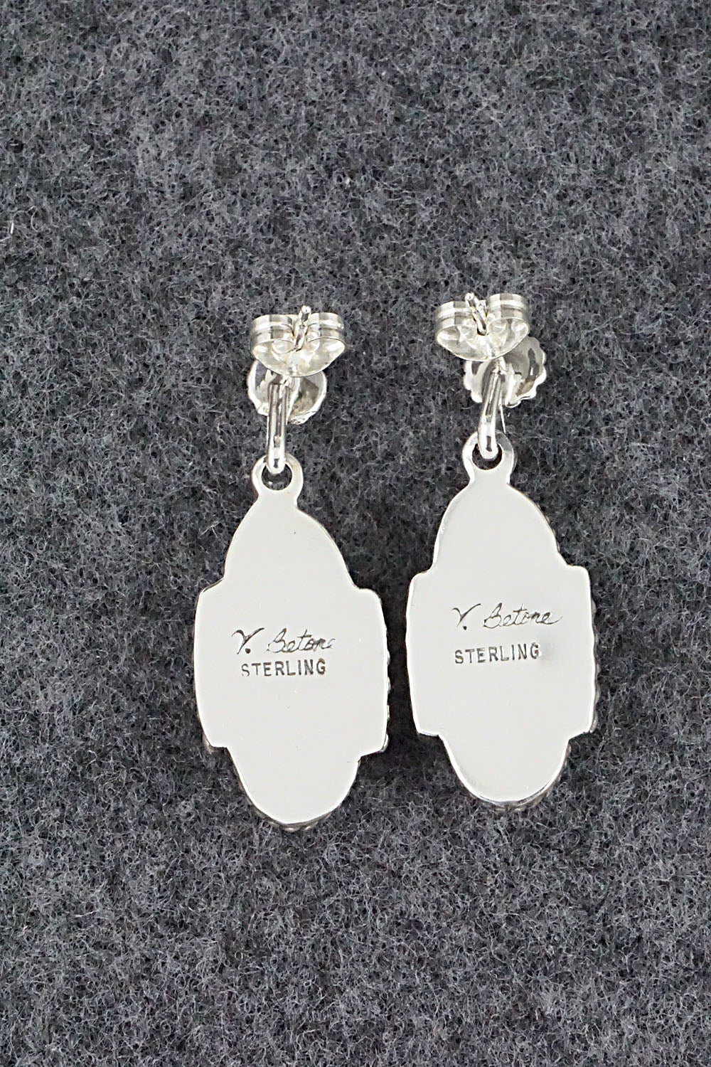 Turquoise & Sterling Silver Earrings - Verley Betone