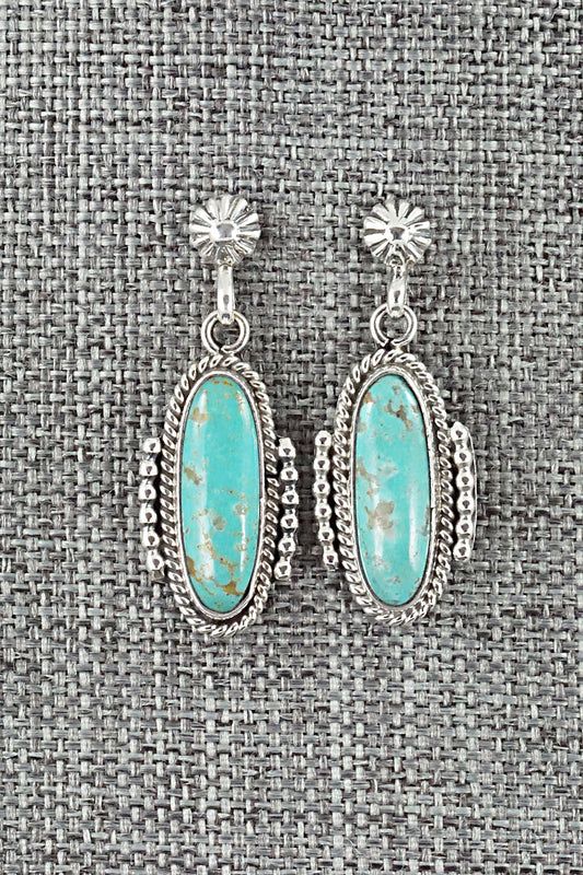 Turquoise & Sterling Silver Earrings - Verley Betone
