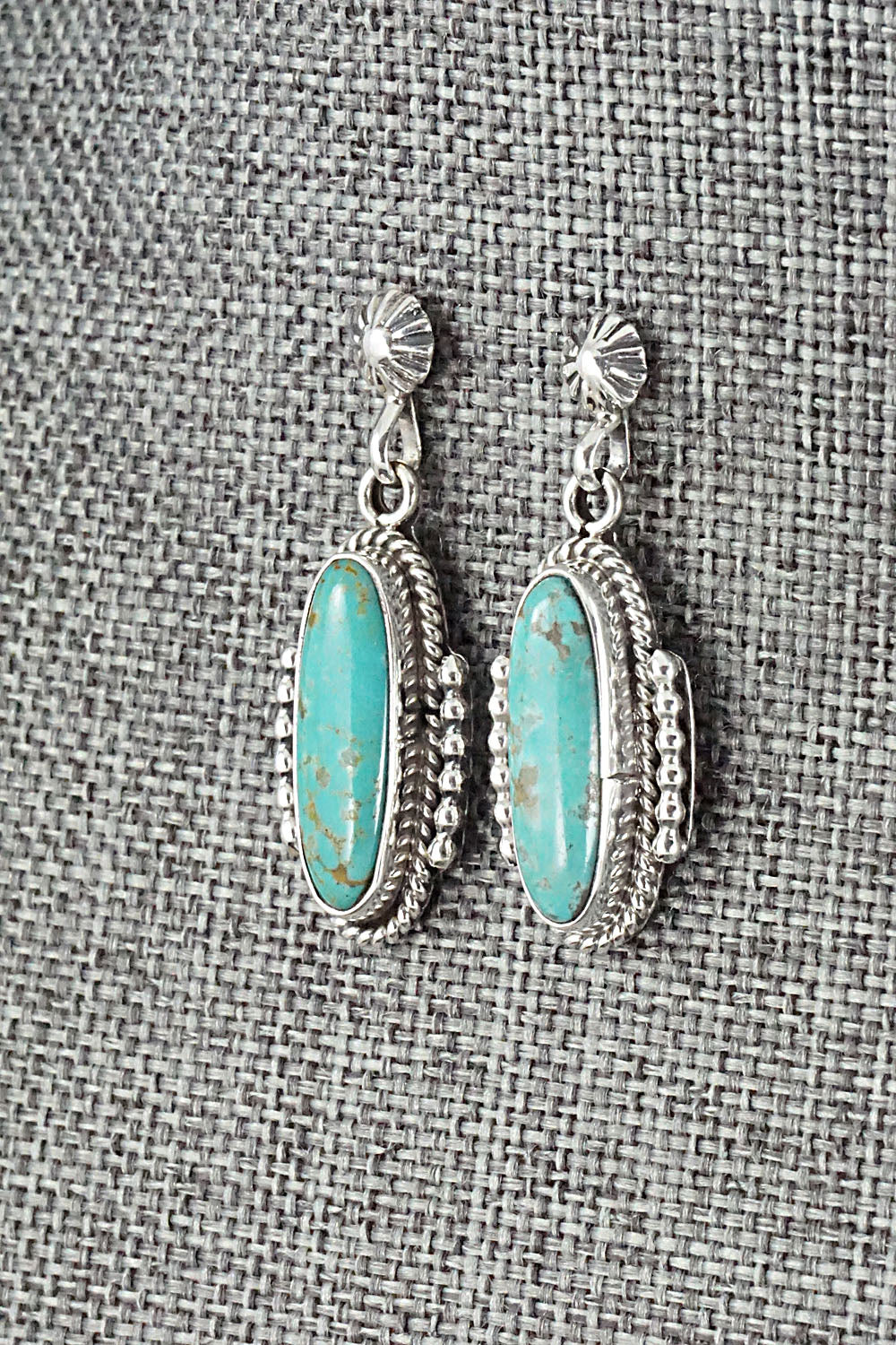 Turquoise & Sterling Silver Earrings - Verley Betone
