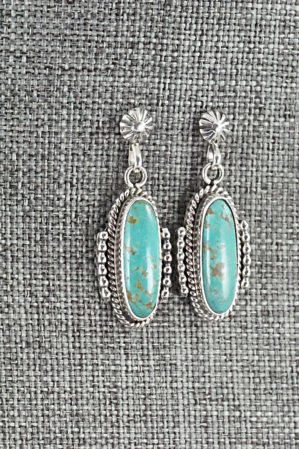 Turquoise & Sterling Silver Earrings - Verley Betone