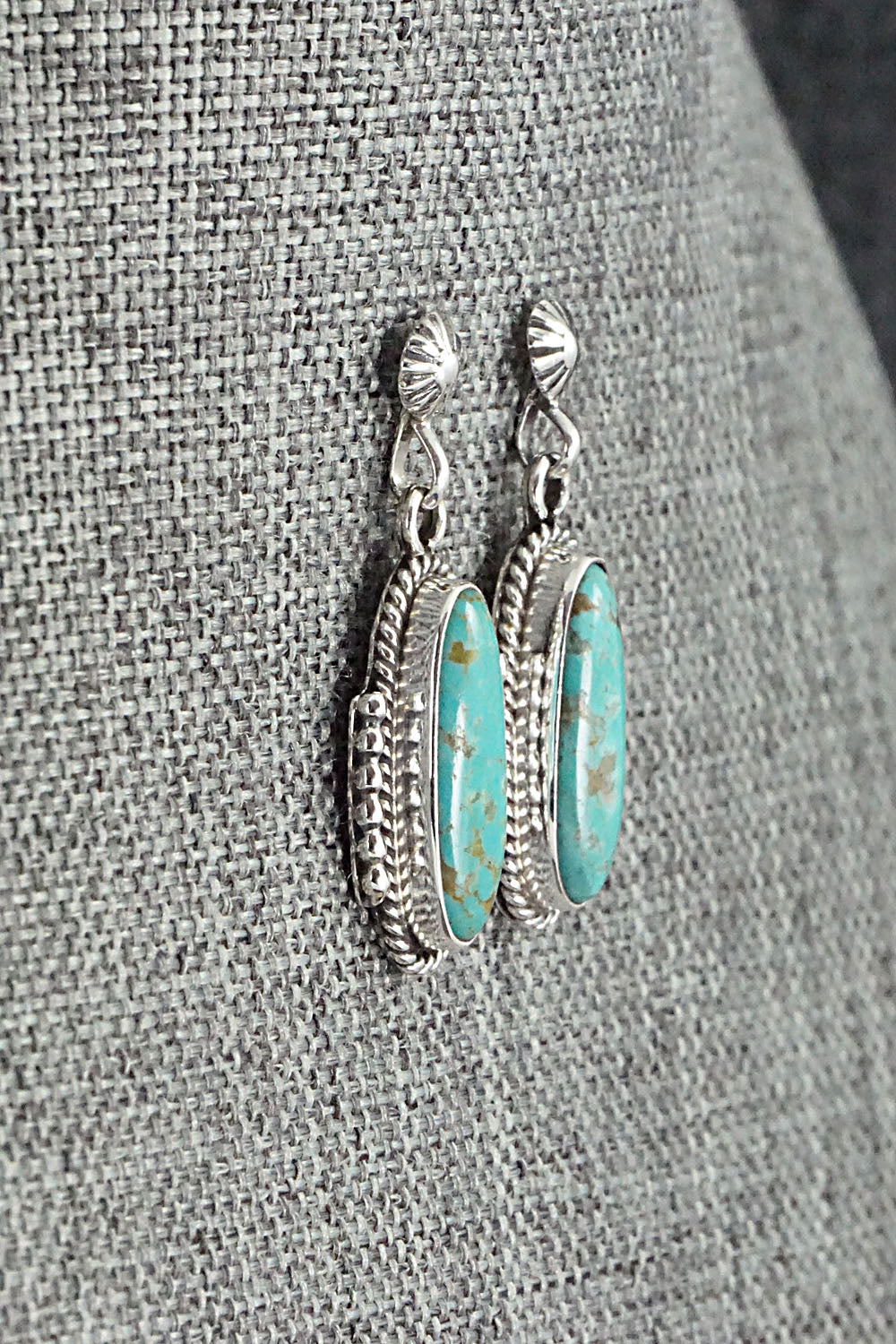 Turquoise & Sterling Silver Earrings - Verley Betone