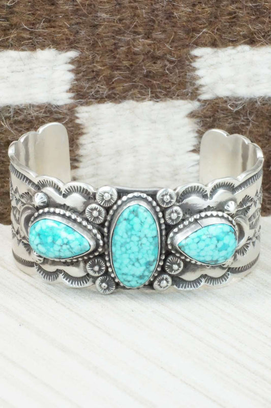 Turquoise & Sterling Silver Bracelet - Tillie Jon