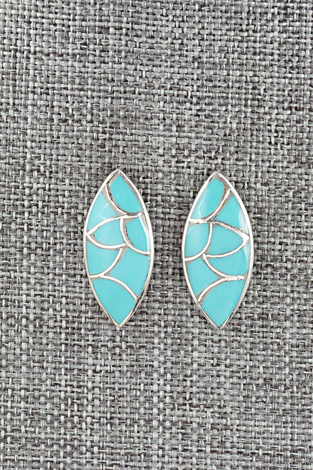 Turquoise & Sterling Silver Earrings - Orena Leekya
