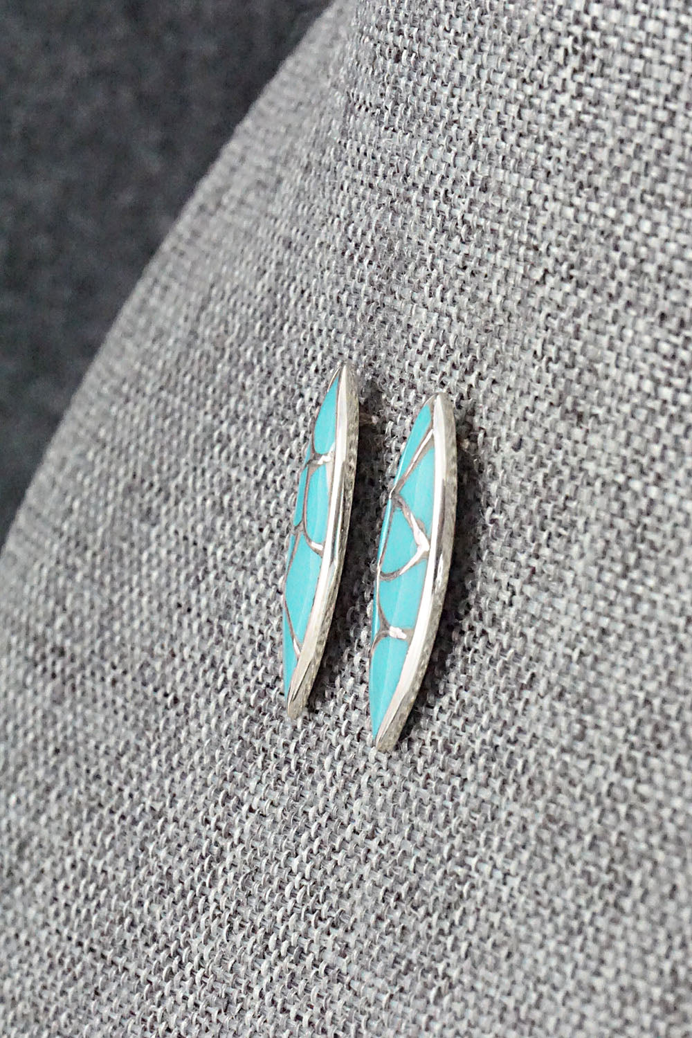 Turquoise & Sterling Silver Earrings - Orena Leekya