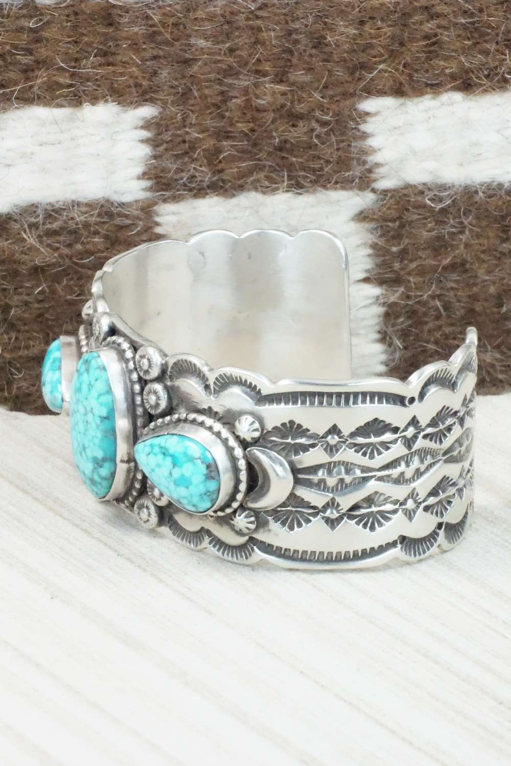 Turquoise & Sterling Silver Bracelet - Tillie Jon