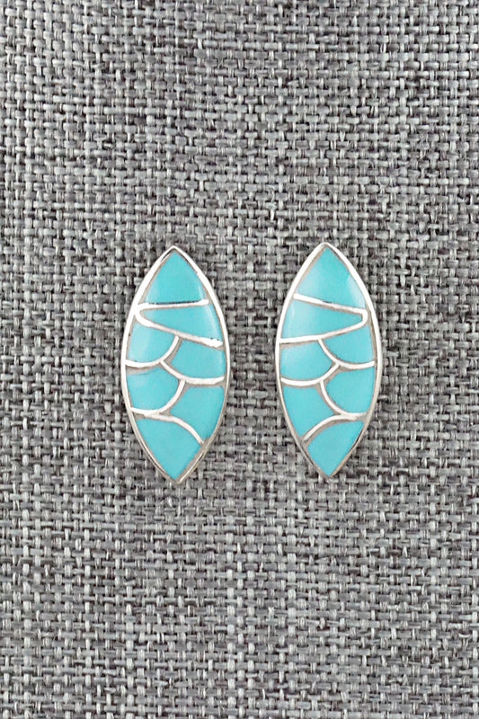 Turquoise & Sterling Silver Earrings - Orena Leekya