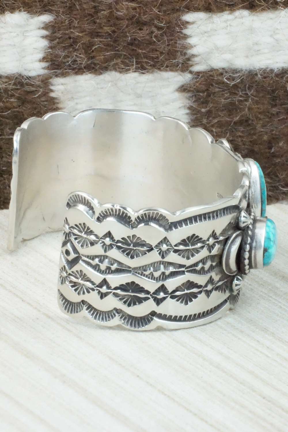 Turquoise & Sterling Silver Bracelet - Tillie Jon