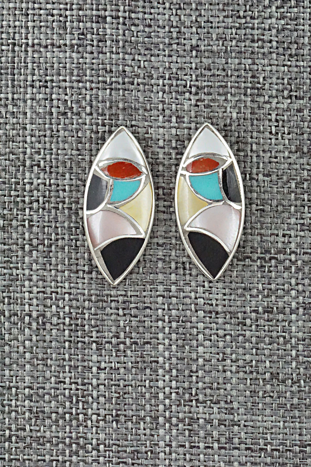 Multi Stone & Sterling Silver Earrings - Orena Leekya