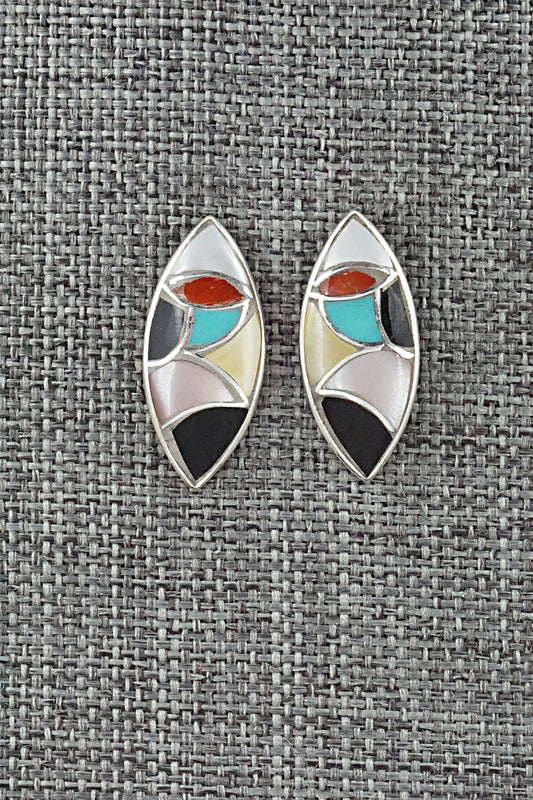 Multi Stone & Sterling Silver Earrings - Orena Leekya