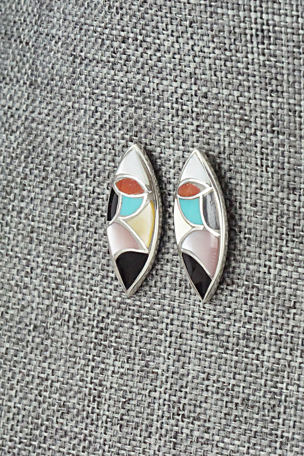 Multi Stone & Sterling Silver Earrings - Orena Leekya