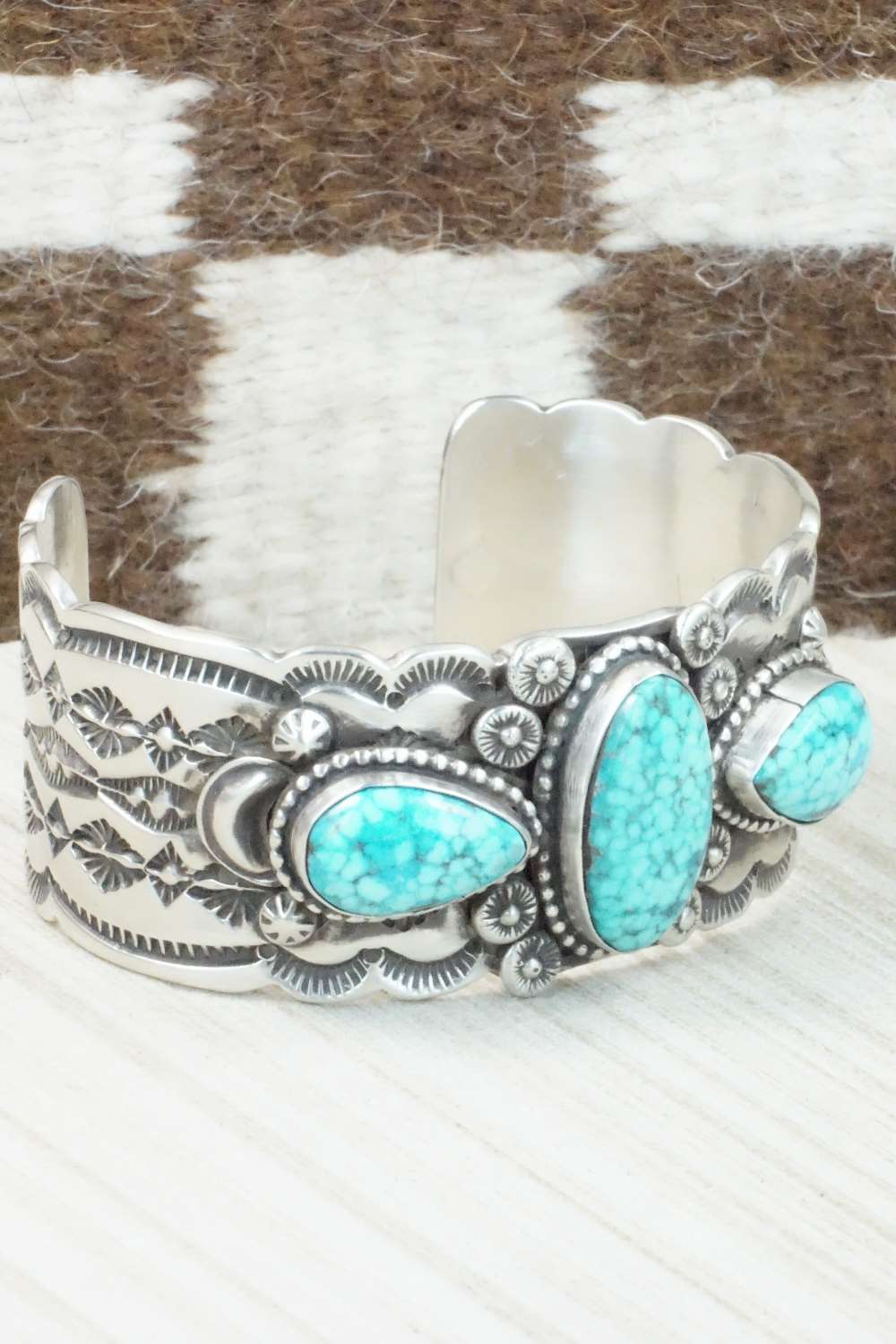 Turquoise & Sterling Silver Bracelet - Tillie Jon