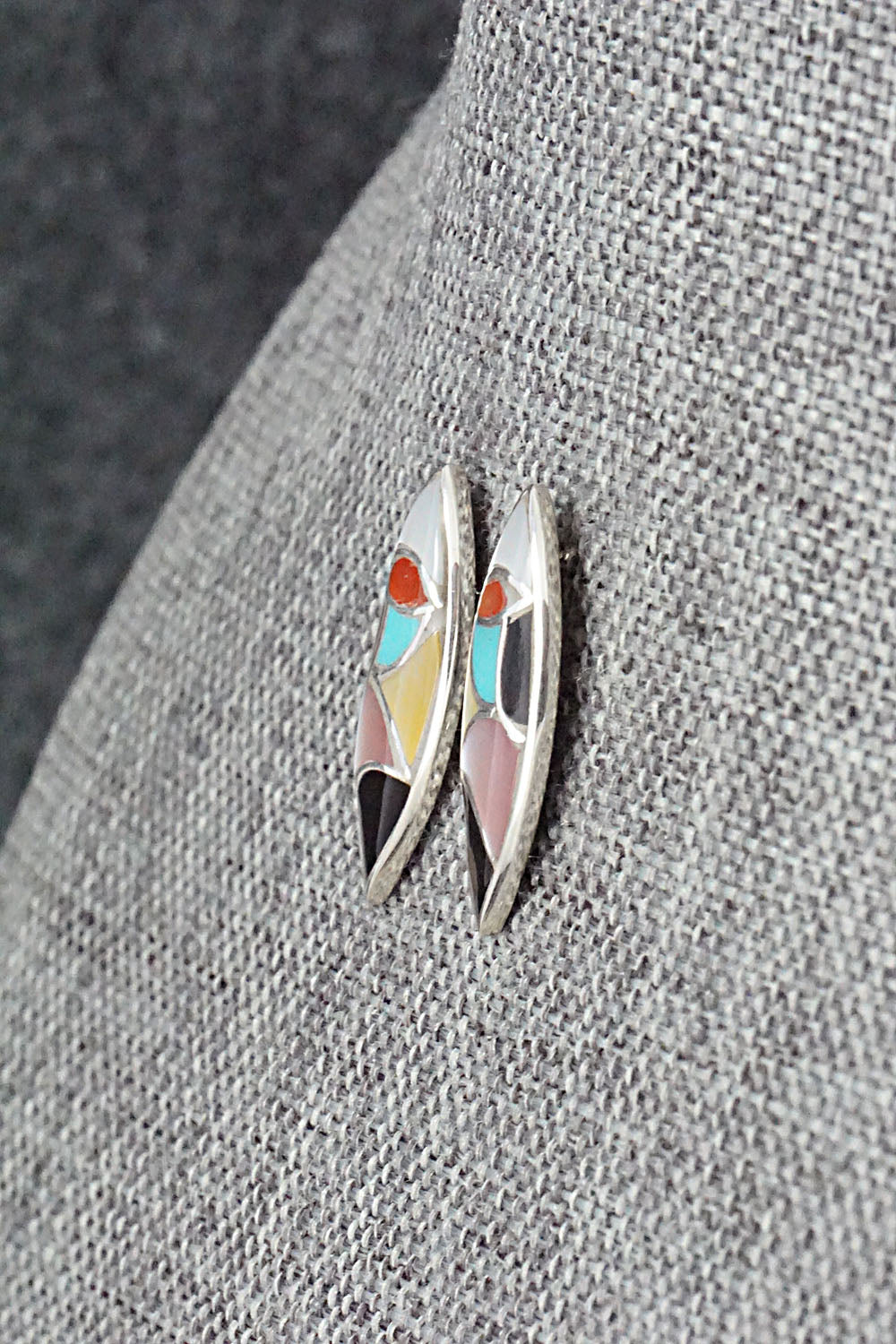 Multi Stone & Sterling Silver Earrings - Orena Leekya