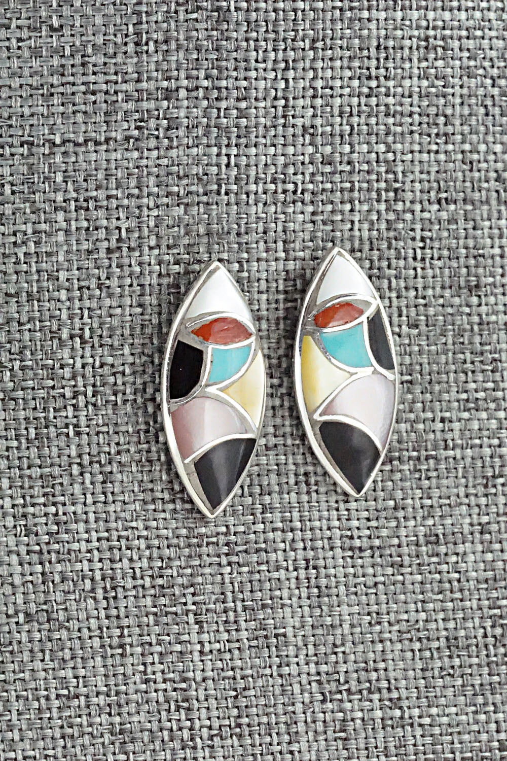Multi Stone & Sterling Silver Earrings - Orena Leekya