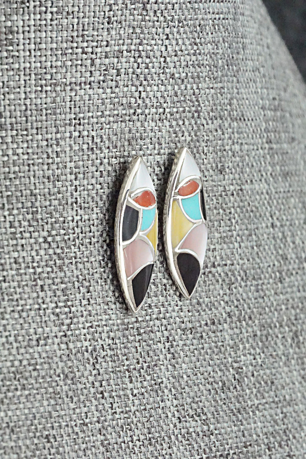 Multi Stone & Sterling Silver Earrings - Orena Leekya