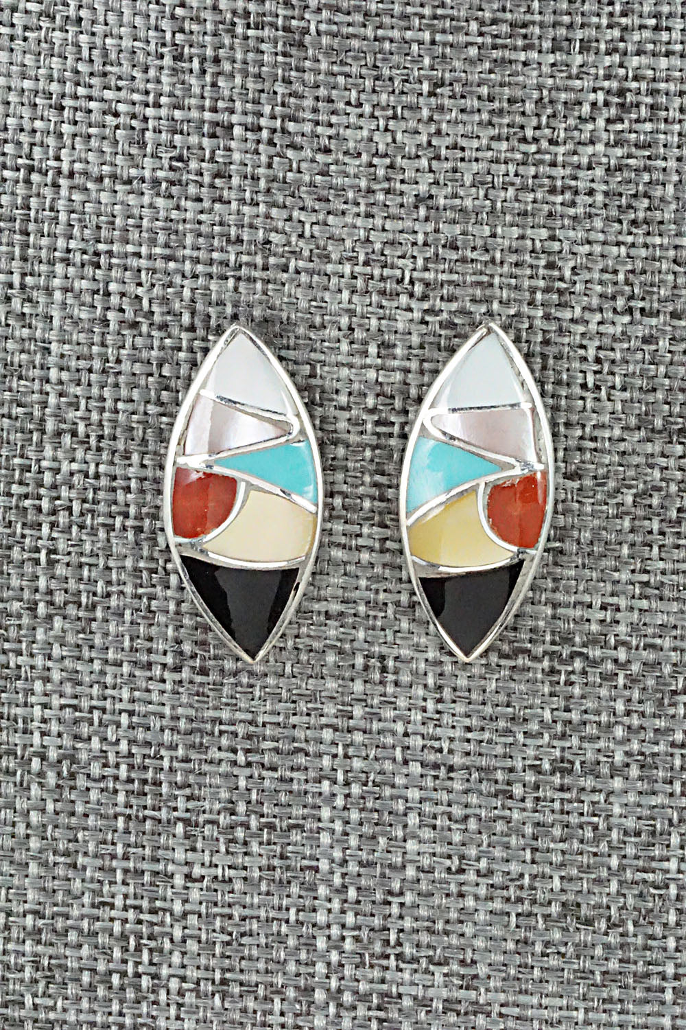 Multi Stone & Sterling Silver Earrings - Orena Leekya