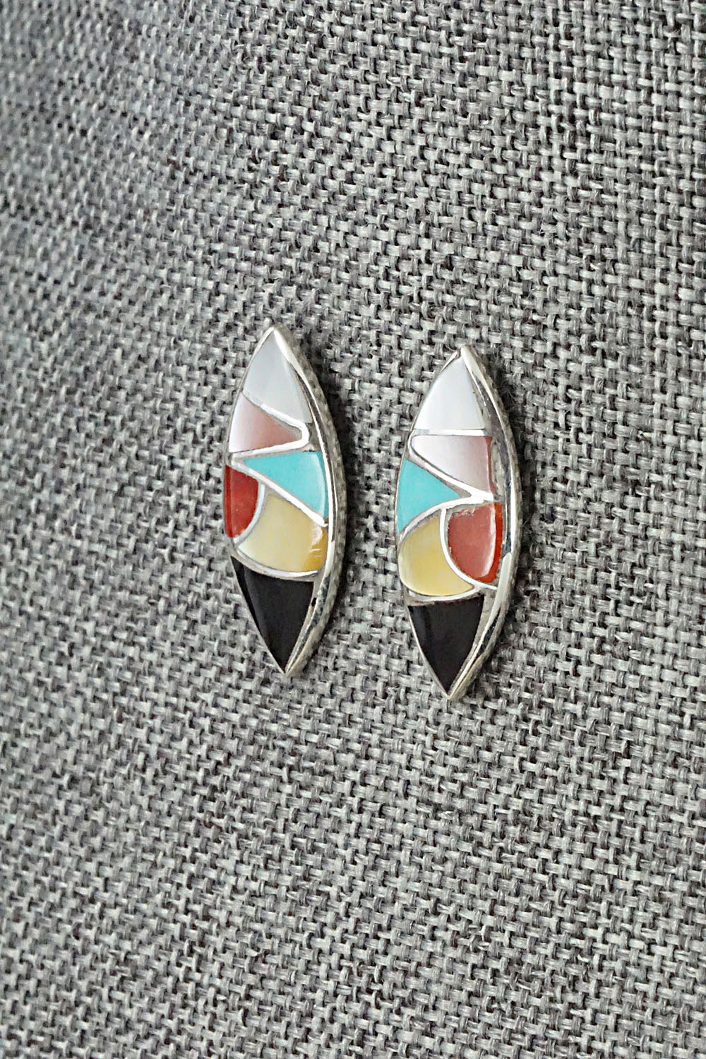 Multi Stone & Sterling Silver Earrings - Orena Leekya