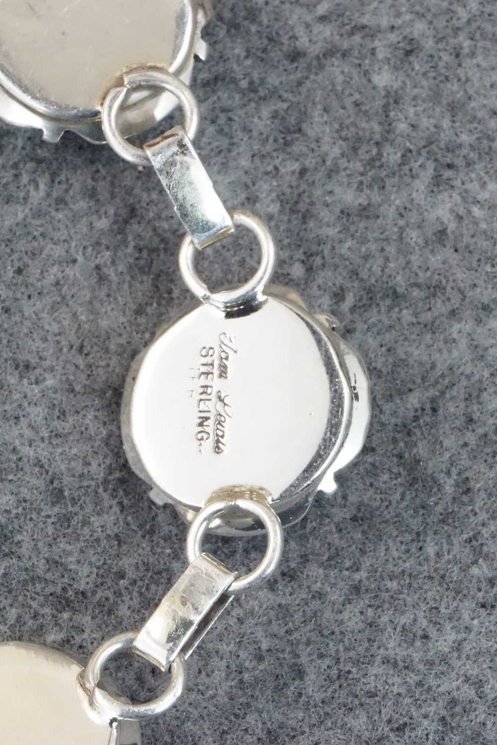 Turquoise & Sterling Silver Link Bracelet - Tom Lewis
