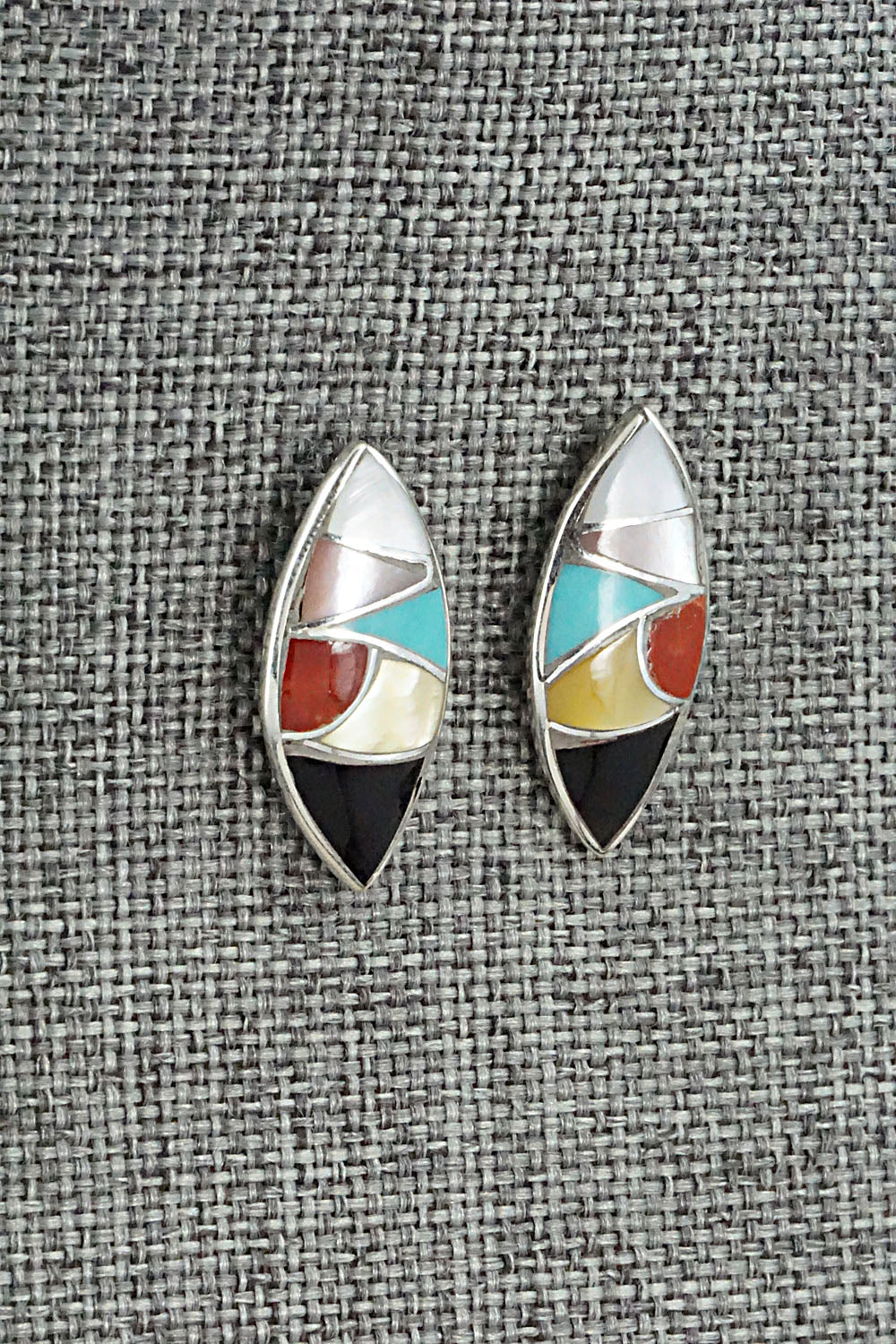 Multi Stone & Sterling Silver Earrings - Orena Leekya