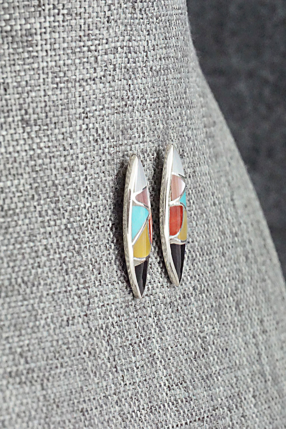 Multi Stone & Sterling Silver Earrings - Orena Leekya
