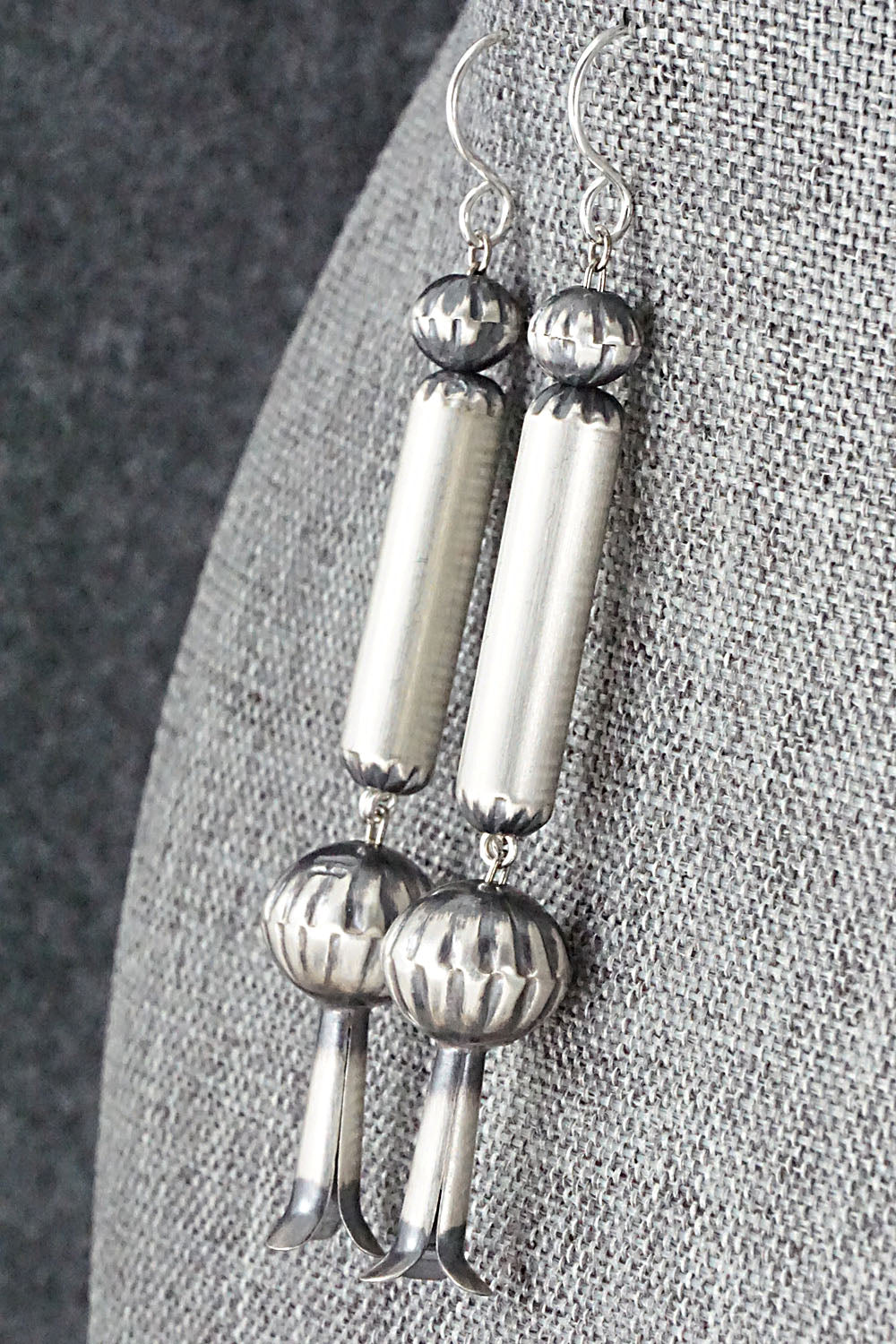 Sterling Silver Navajo Pearl Earrings - Tonisha Haley