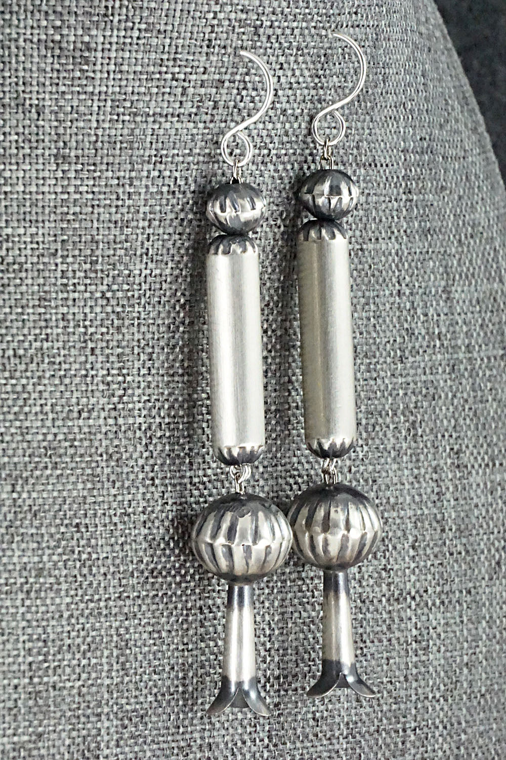 Sterling Silver Navajo Pearl Earrings - Tonisha Haley