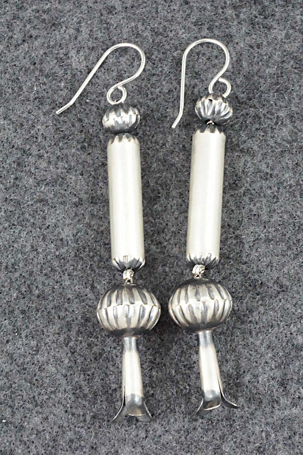 Sterling Silver Navajo Pearl Earrings - Tonisha Haley
