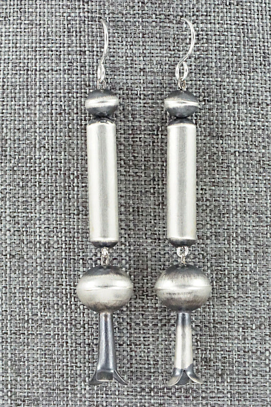 Sterling Silver Navajo Pearl Earrings - Tonisha Haley