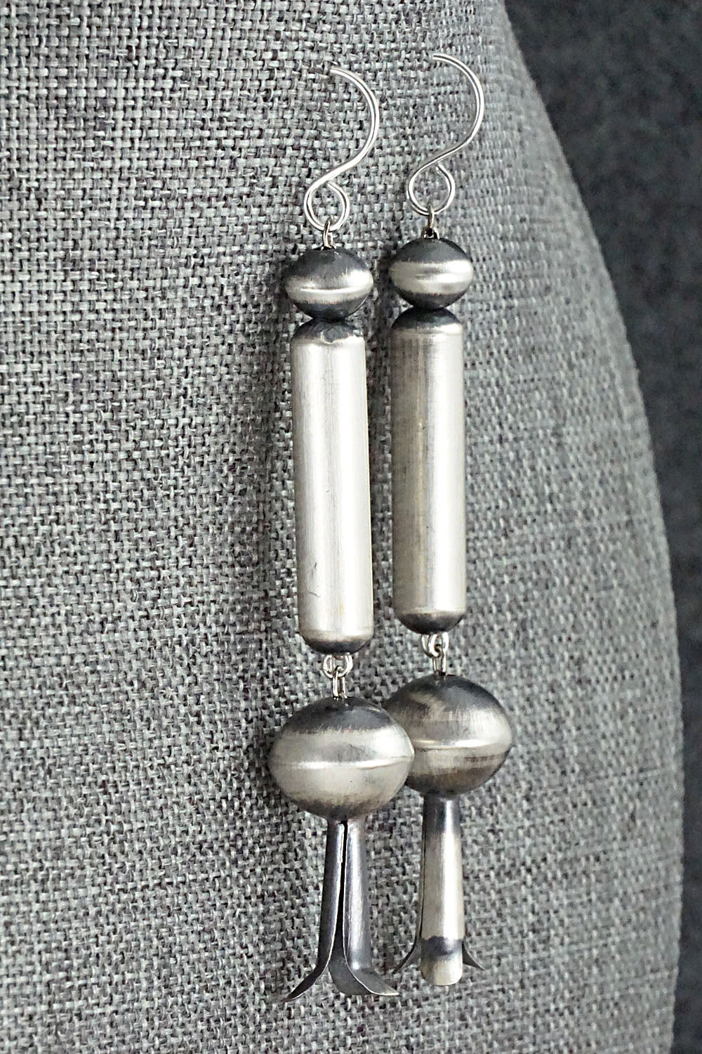 Sterling Silver Navajo Pearl Earrings - Tonisha Haley