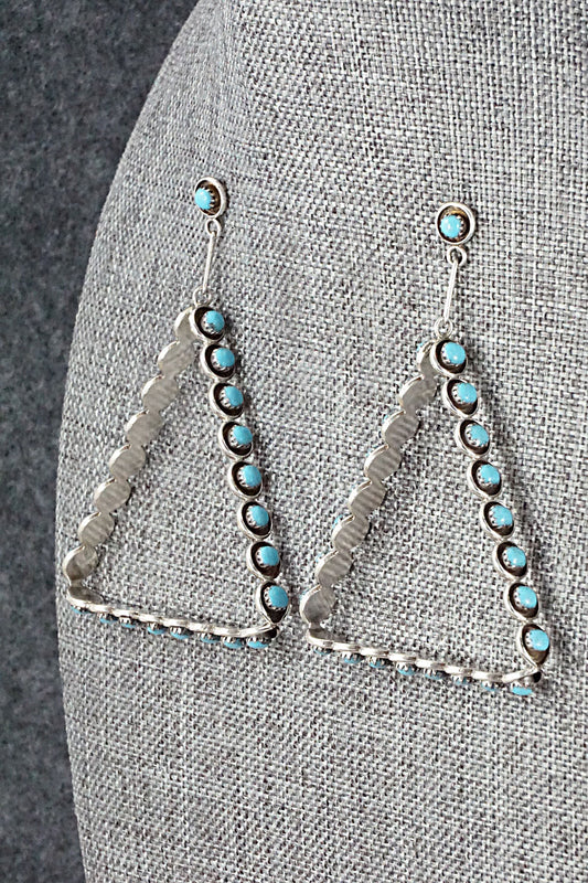 Turquoise & Sterling Silver Earrings - Iva Booqua