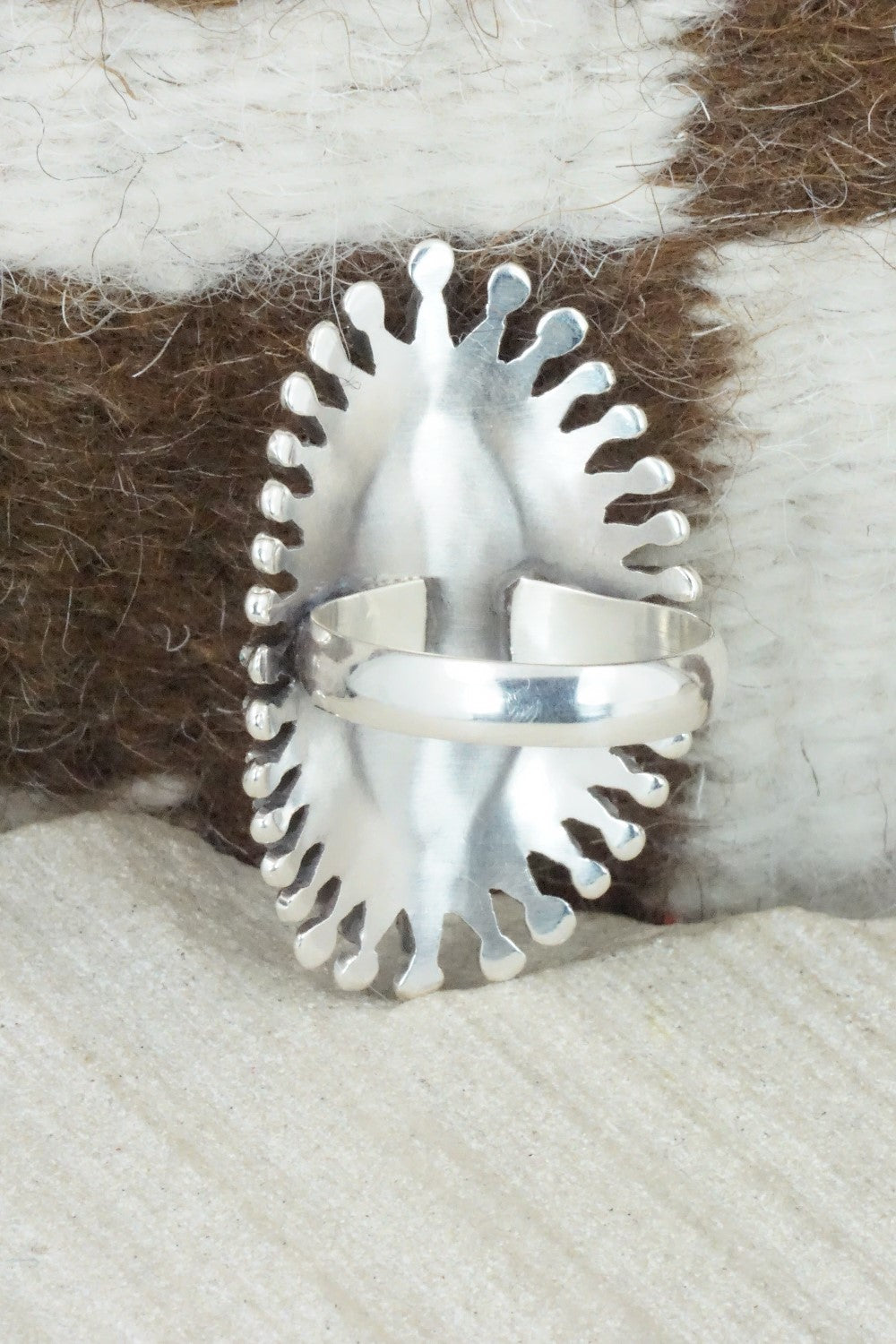 Turquoise & Sterling Silver Ring - Vincent Johnson - Size 8.5