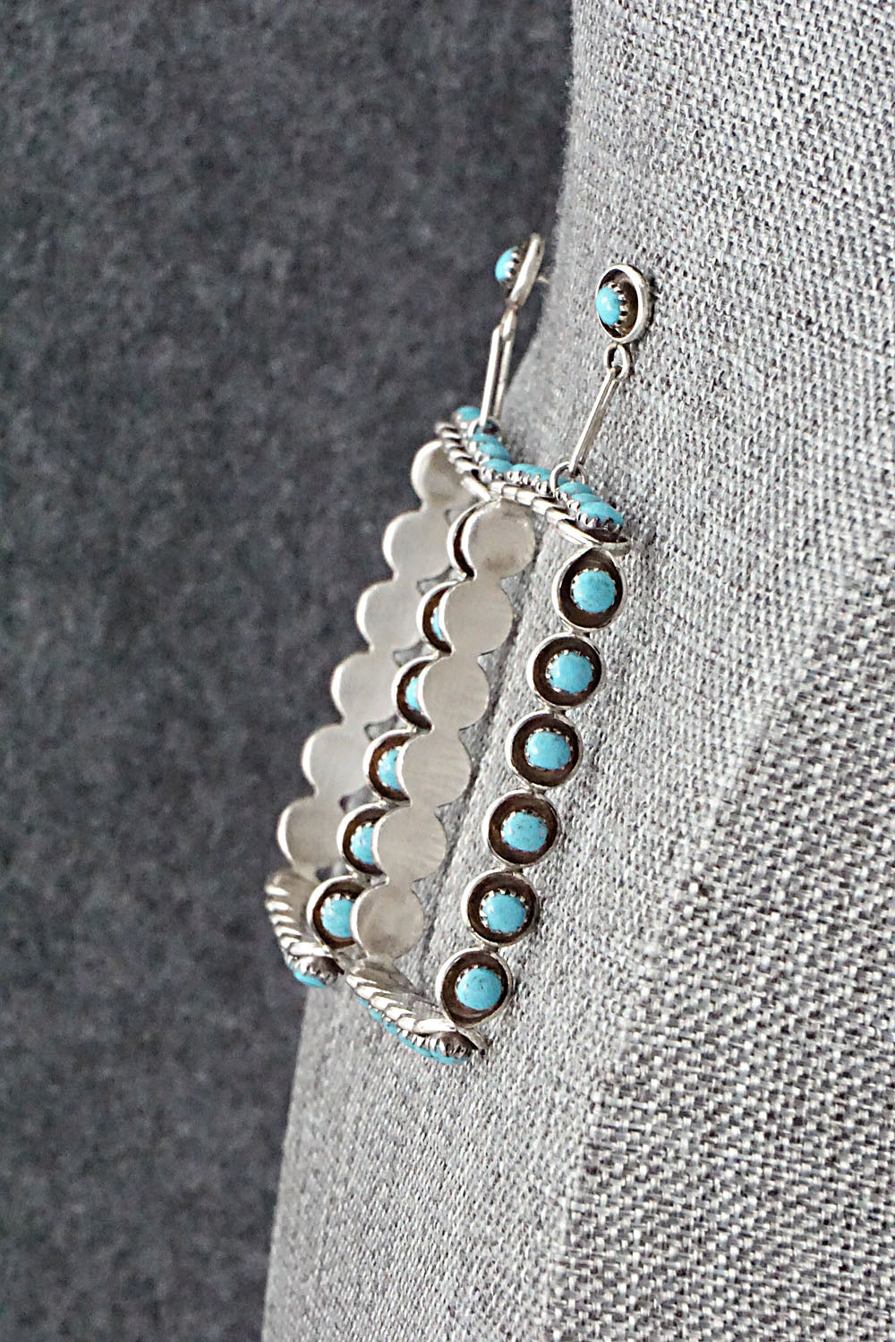 Turquoise & Sterling Silver Earrings - Iva Booqua