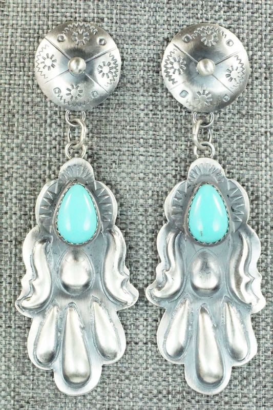 Turquoise & Sterling Silver Earrings - Gabrielle Yazzie