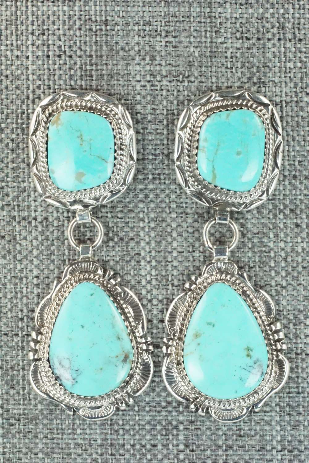 Turquoise & Sterling Silver Earrings - Will Denetdale