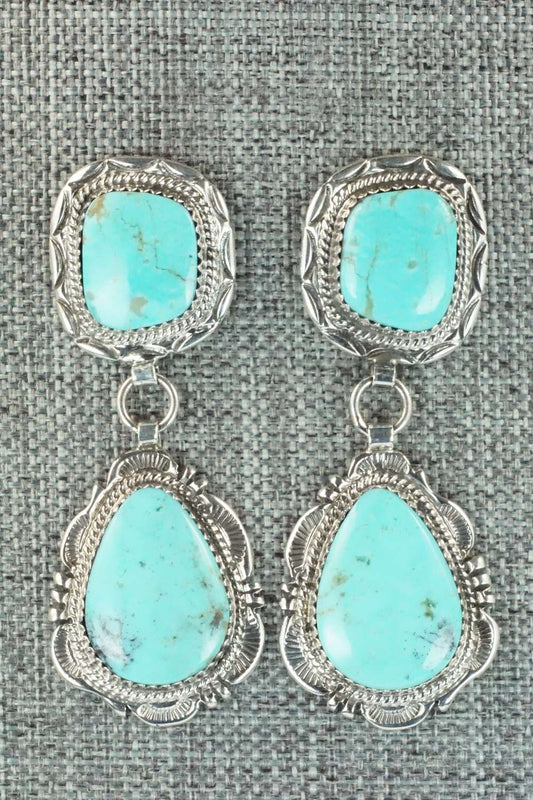 Turquoise & Sterling Silver Earrings - Will Denetdale