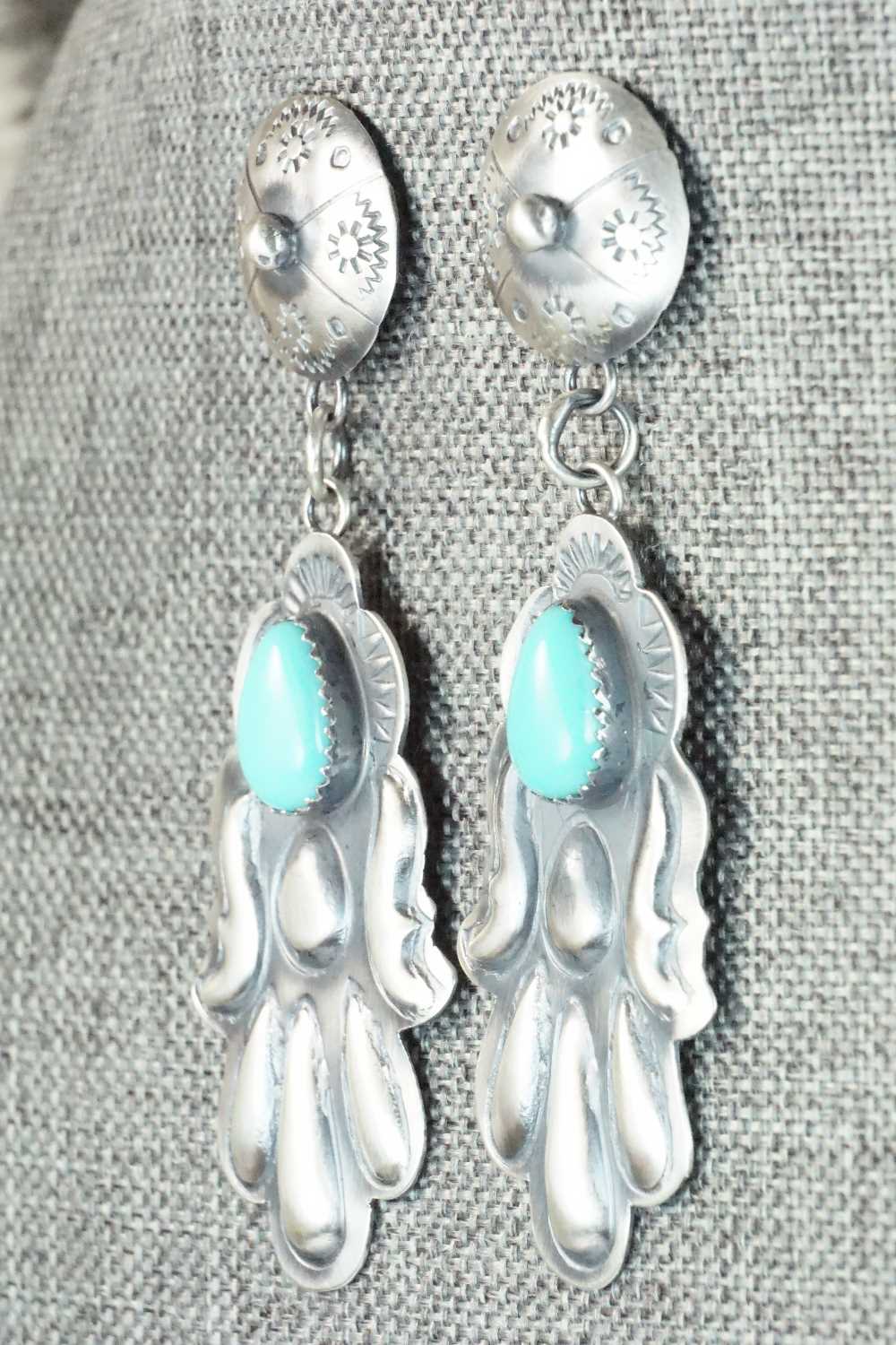 Turquoise & Sterling Silver Earrings - Gabrielle Yazzie