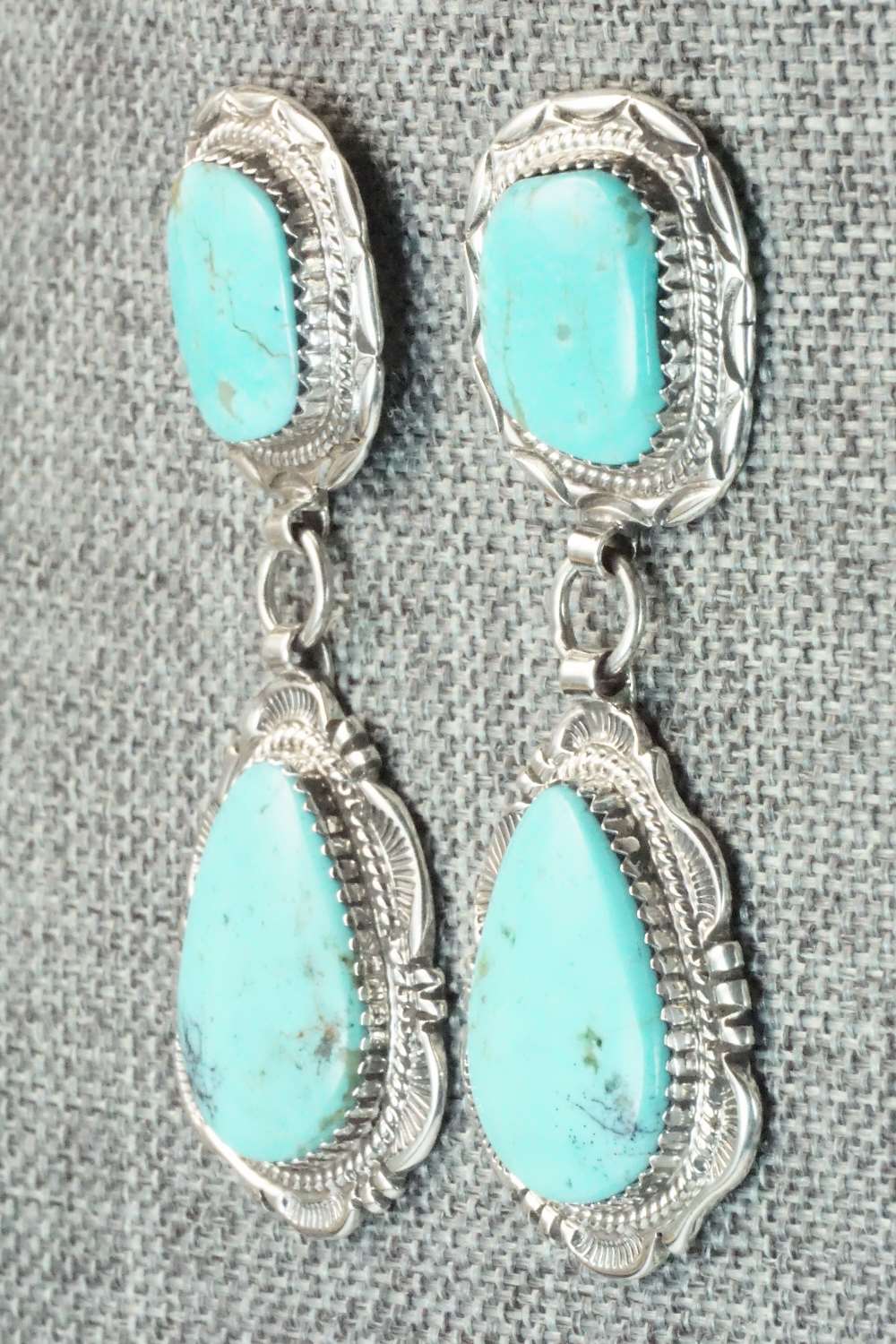 Turquoise & Sterling Silver Earrings - Will Denetdale