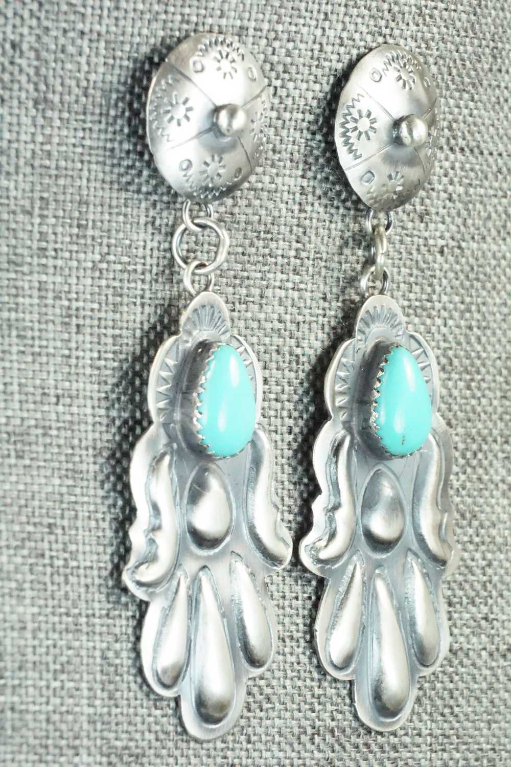 Turquoise & Sterling Silver Earrings - Gabrielle Yazzie