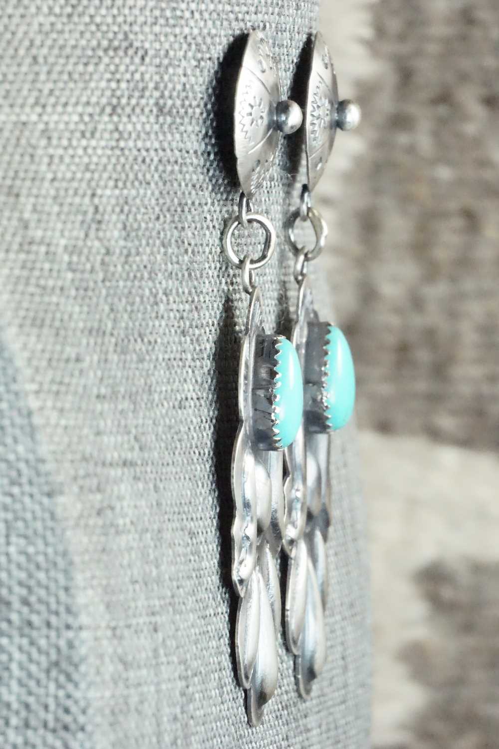 Turquoise & Sterling Silver Earrings - Gabrielle Yazzie