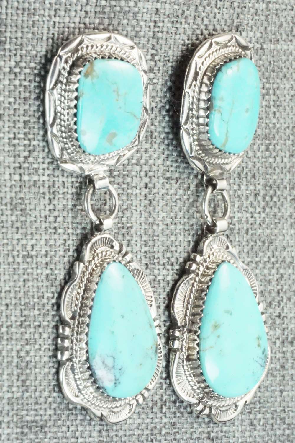 Turquoise & Sterling Silver Earrings - Will Denetdale