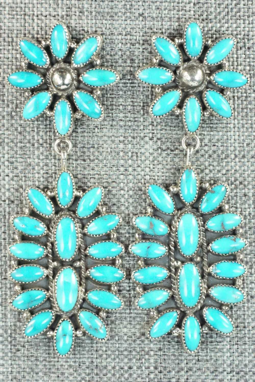 Turquoise & Sterling Silver Earrings - Anthony Skeets