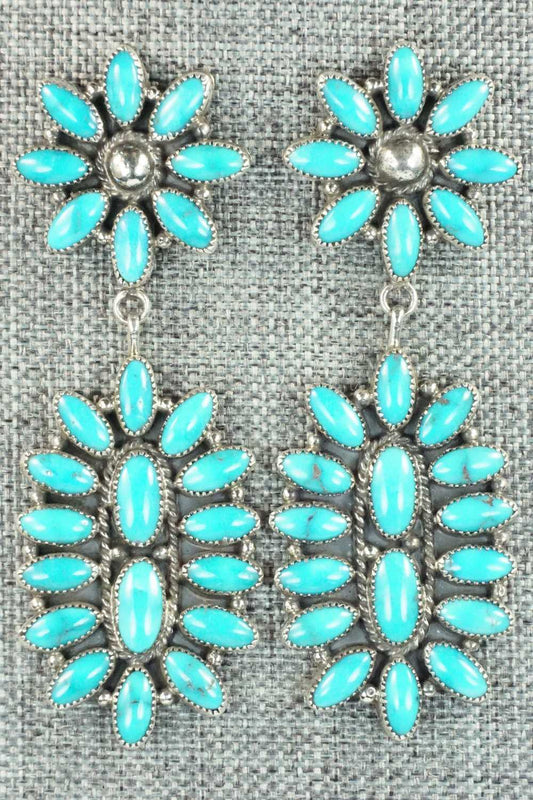 Turquoise & Sterling Silver Earrings - Anthony Skeets