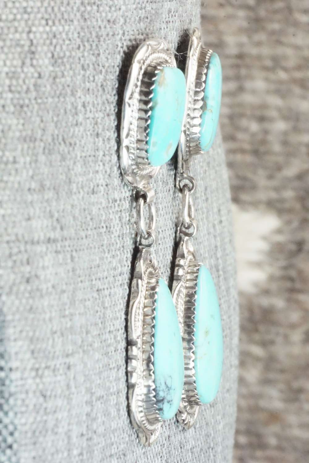 Turquoise & Sterling Silver Earrings - Will Denetdale