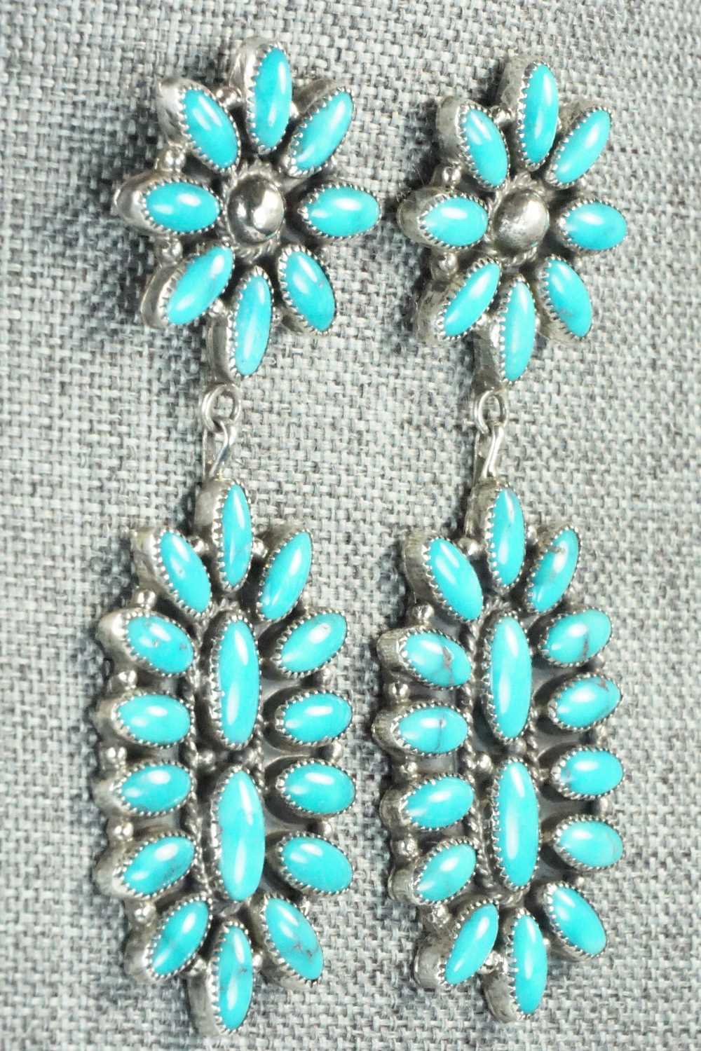 Turquoise & Sterling Silver Earrings - Anthony Skeets