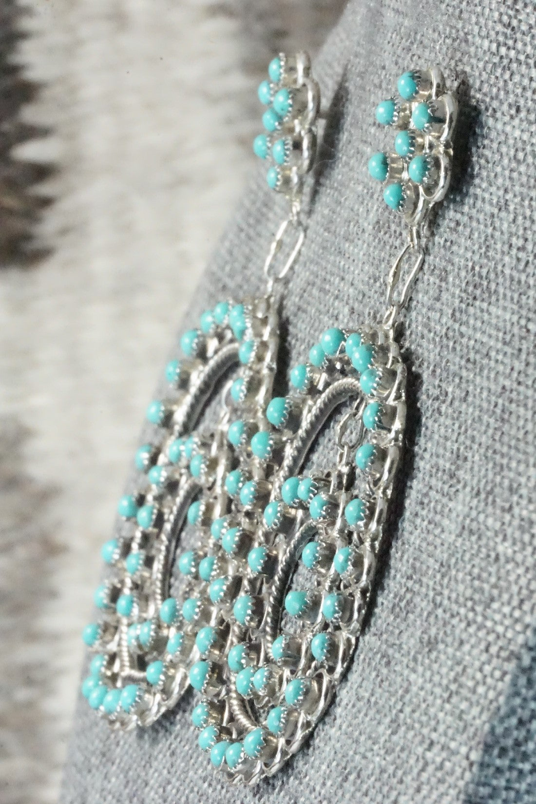 Turquoise & Sterling Silver Earrings - Waylon Johnson