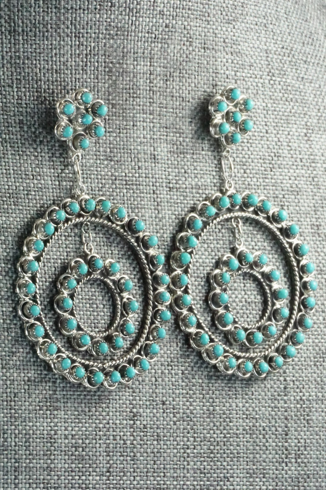 Turquoise & Sterling Silver Earrings - Waylon Johnson