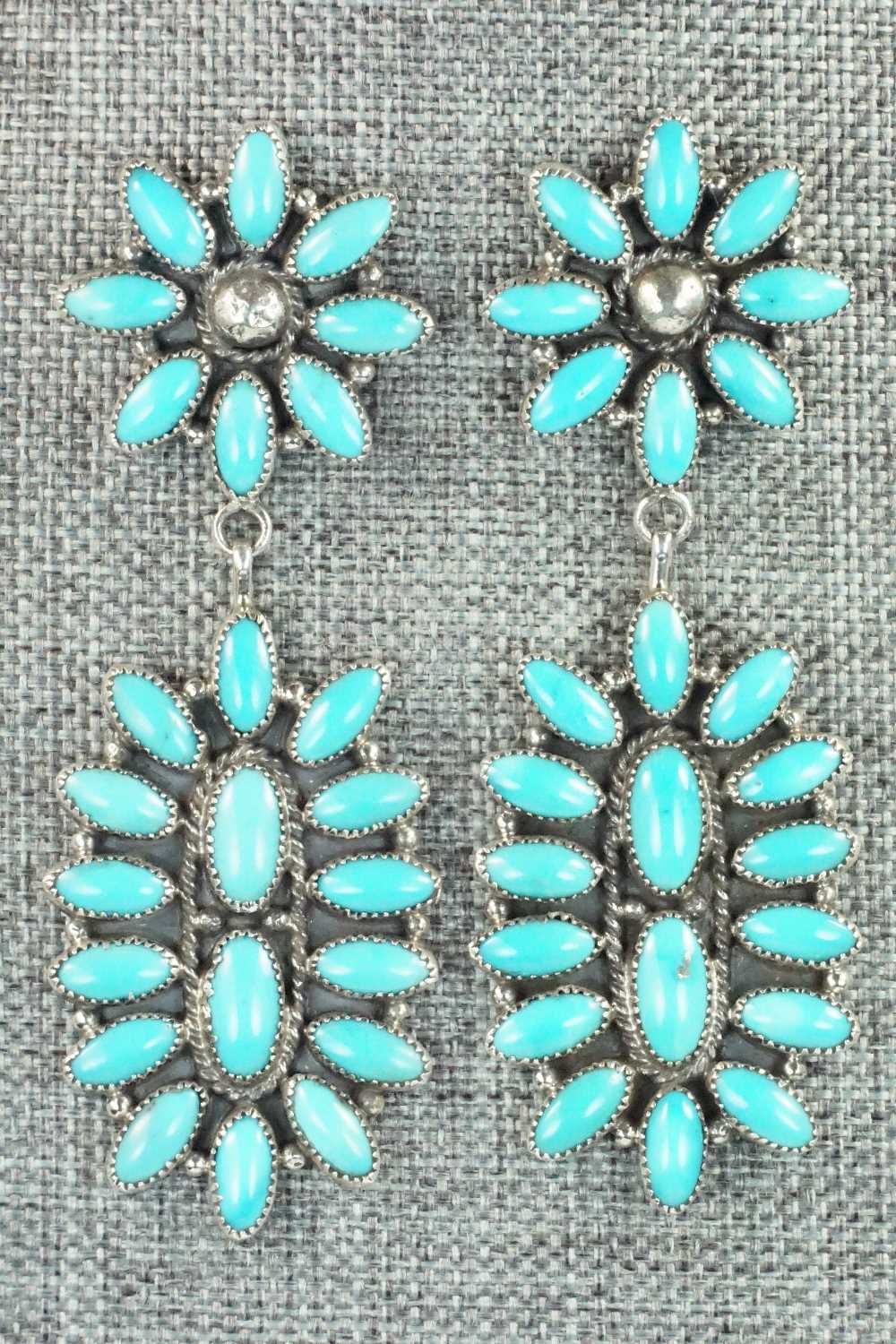 Turquoise & Sterling Silver Earrings - Anthony Skeets