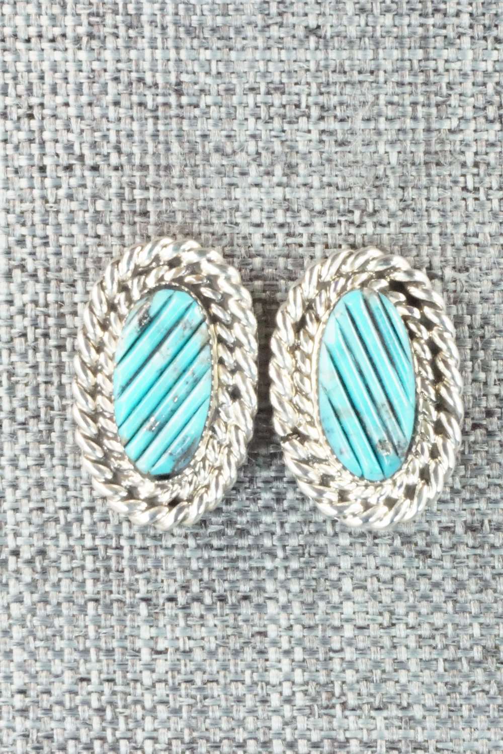 Turquoise & Sterling Silver Pendant and Earrings - Tom Lewis
