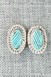 Turquoise & Sterling Silver Pendant and Earrings - Tom Lewis