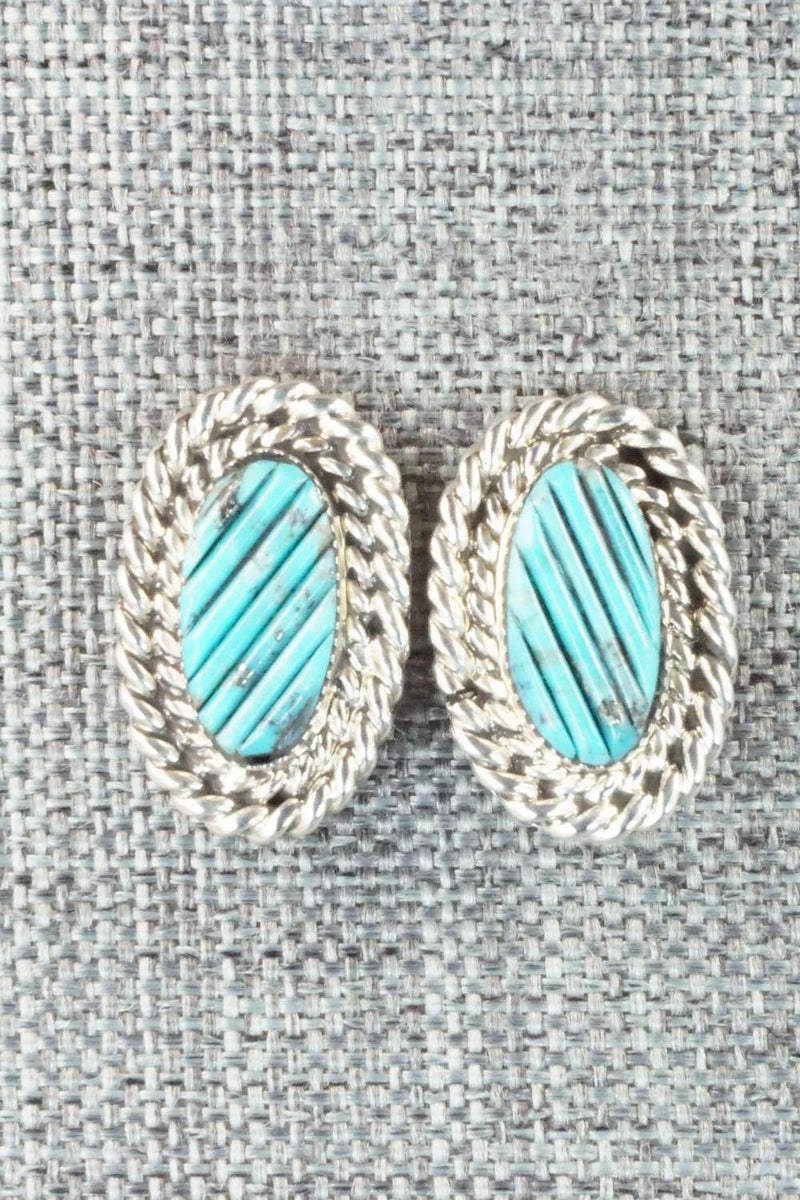 Turquoise & Sterling Silver Pendant and Earrings - Tom Lewis