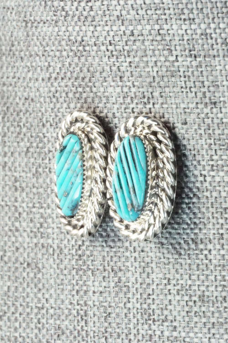 Turquoise & Sterling Silver Pendant and Earrings - Tom Lewis
